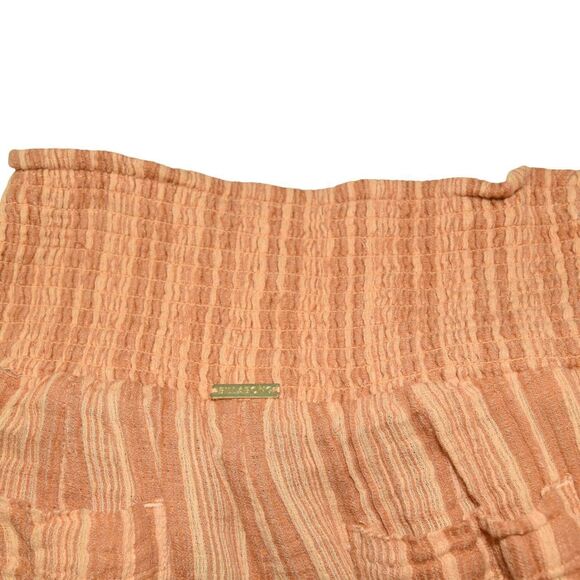 Billabong Smocked Waist Striped Pants Size S Boho Beach Lounge Coastal - Picture 4 of 5